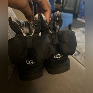 kids UGG Bailey Bow Maxi Black